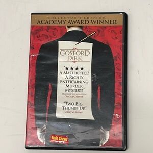 Gosford Park DVD collectors edition Academy award winner over two hours viewing